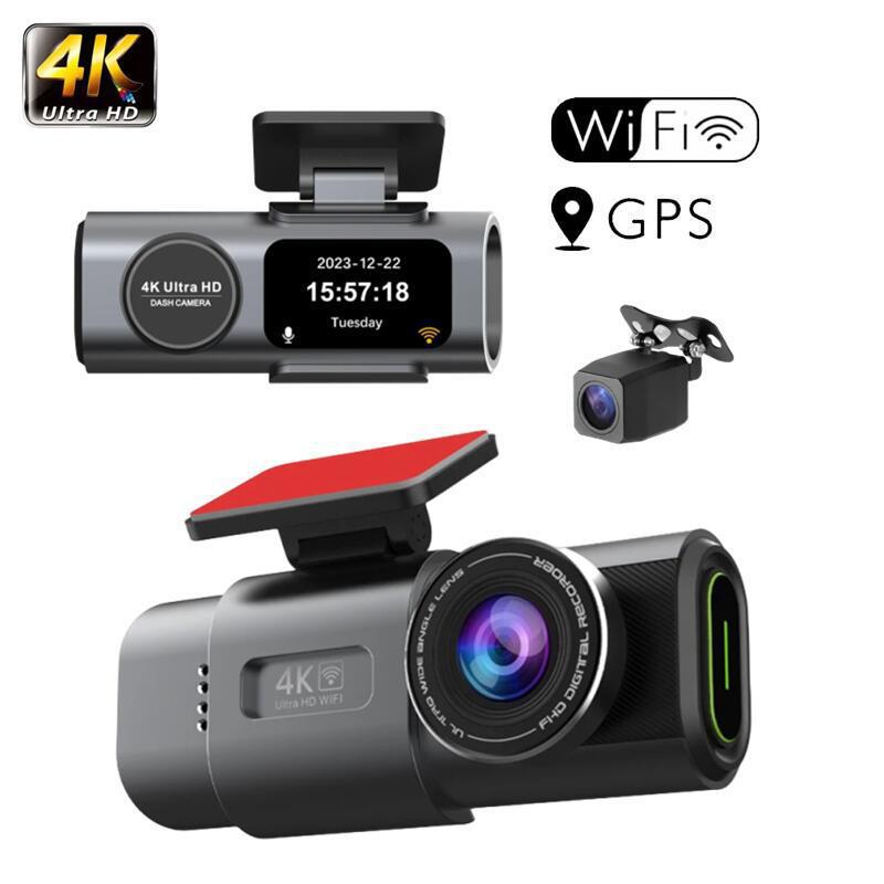 4K Dual-Lens Dash Cam with WiFi, GPS and Night Vision